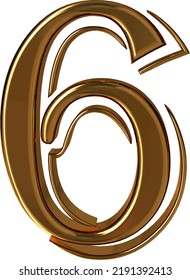 3d symbol made of gold