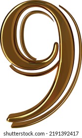3d symbol made of gold