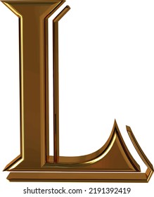 3d symbol made of gold
