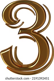 3d symbol made of gold