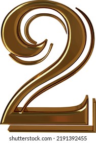 3d symbol made of gold
