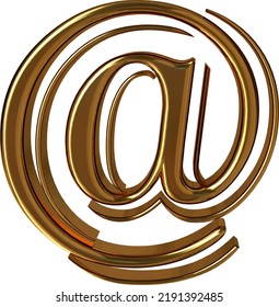 3d symbol made of gold