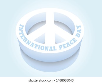 3d Symbol of peace. International Peace Day
