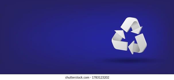 3d Sync symbol vector illustration banner. Useful for web banner design social media creative.