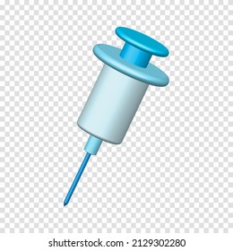 3d Syringe for vaccine vaccination injection flu shot Vaccination icon with Medical equipment