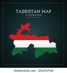 3D Tadschikistan Karte, Vektorgrafik	