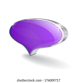 3d Talk Balloon Vector Icon
