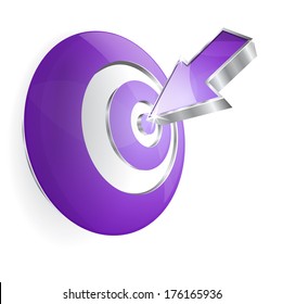 3d Target Arrow Vector Icon