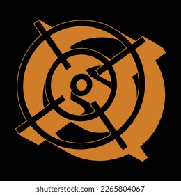 3D target for retro futuristic design element