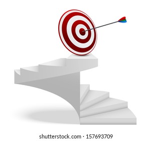  3d target and stair 