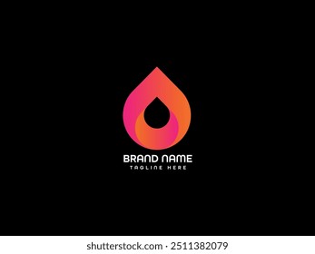 3D Teardrop Logo Design Template