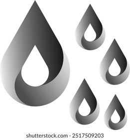 Imagen de forma de lágrima 3D en Illustrator