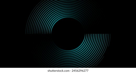 3D techno abstract background overlap layer on dark space with glowing white circles shape decoration. Modern graphic design element lines style concept for banner, flyer, card vector spiral