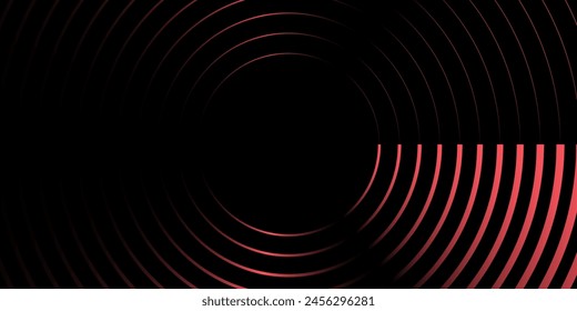 3D techno abstract background overlap layer on dark space with glowing white circles shape decoration. Modern graphic design element lines style concept for banner, flyer, card vector red and black 