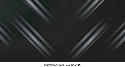 3D techno abstract background overlap layer on dark space with glowing white lines shape decoration. Modern graphic design element future style concept for banner, flyer, card, or brochure cover
