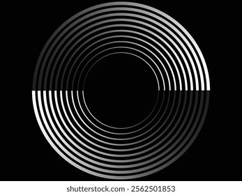 3D techno abstract background overlap layer on dark space with glowing white circles shape decoration.