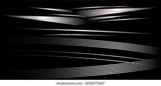 3D techno abstract background overlap layer on dark space with glowing white circles shape decoration. Modern graphic design element lines style concept for banner, flyer, card vector white