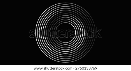 3D techno abstract background overlap layer on dark space with glowing white circles shape decoration. Modern graphic design element lines style concept for banner, flyer, card vector flow lines