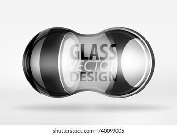 3d techno glass bubble design, vector future hi-tech shapes with blurred effects
