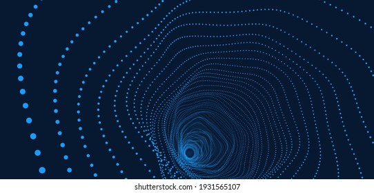 3d technology. Futuristic vector illustration. Visualization of big data.