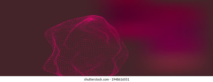 3d technology. Futuristic vector illustration. Visualization of big data.