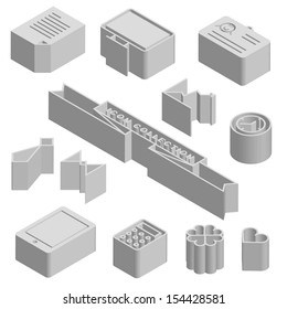 3D technology icons