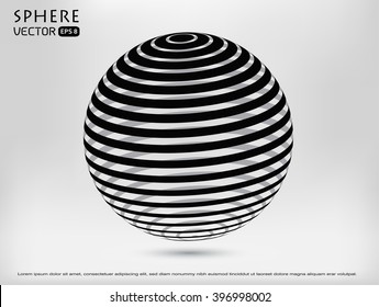 3d technology sphere.Abstract vector sphere.