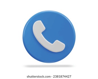 3d telephone icon vector illustration