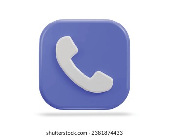 3d telephone icon vector illustration
