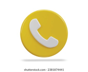 3d telephone icon vector illustration