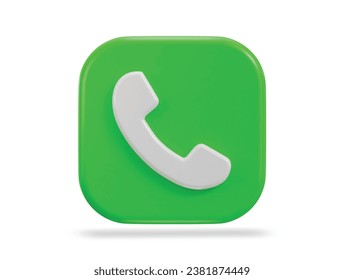 3d telephone icon vector illustration