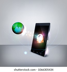 3D Telephone technology Concept