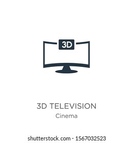 3d television icon vector. Trendy flat 3d television icon from cinema collection isolated on white background. Vector illustration can be used for web and mobile graphic design, logo, eps10