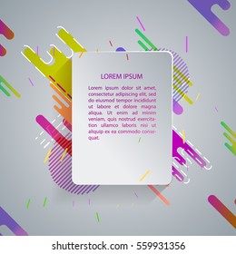 3d template background for your text with colorful elements