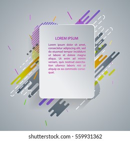 3d template background for your text with colorful elements