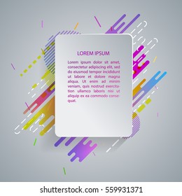 3d template background for your text with colorful elements