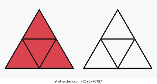 3D tetrahedron shape nets exercise in mathematics.