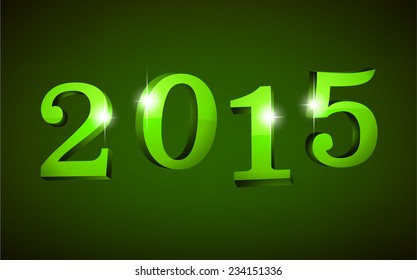 3d texto 2015 feliz diseño de año nuevo. Ilustración vectorial. 