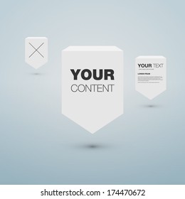 3D text box design for your content