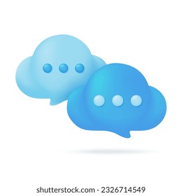3d text box. Speech bubble dialog dialogue. questions and answers. 3D Vector Illustration. - Powered by Shutterstock - Get 15% off with code: PIKWIZARD15