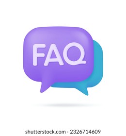 3d text box. Speech bubble dialog dialogue. questions and answers. 3D Vector Illustration. - Powered by Shutterstock - Get 15% off with code: PIKWIZARD15