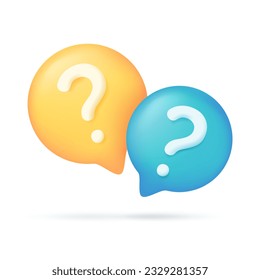 3d text box. Speech bubble dialog dialogue. questions and answers. 3D Vector Illustration. - Powered by Shutterstock - Get 15% off with code: PIKWIZARD15