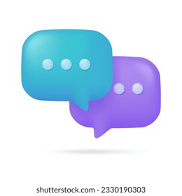 3d text box. Speech bubble dialog dialogue. questions and answers. 3D Vector Illustration. - Powered by Shutterstock - Get 15% off with code: PIKWIZARD15