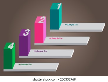 3D text box template for bisiness and website.