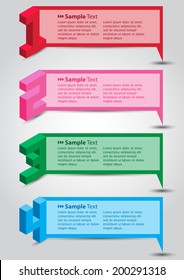 3D text box for website.