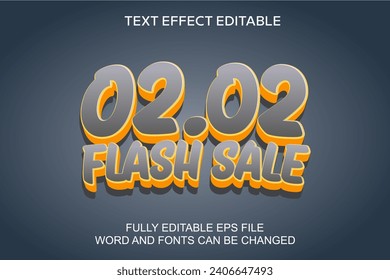 3D TEXT EFFECT 02.02 FLASH SALE VECTOR EDITABLE