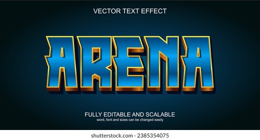 3d text effect arena vector editable