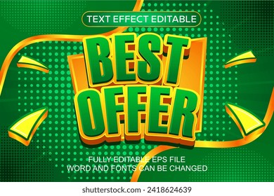 EFECTO DE TEXTO 3D MEJOR OFERTA VECTOR EDITABLE
