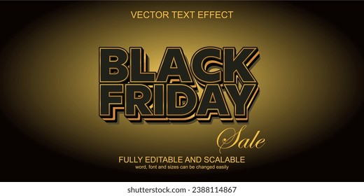 3d text effect black friday vector