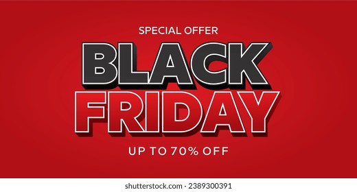 3D TEXT EFFECT BLACK FRIDAY PROMOTION BANNER ETC